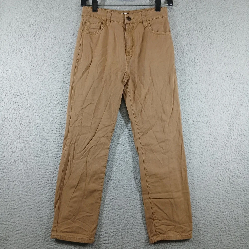 DKNY 100% Cotton Canvas Cord Pants Sz 14 Tan‎